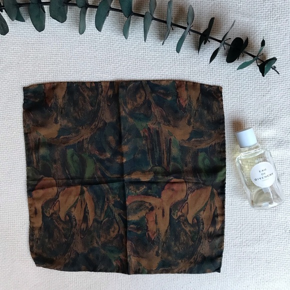 Ermenegildo Zegna Men Handkerchief Silk Square Scarf - Made in Italy - Picture 1 of 4